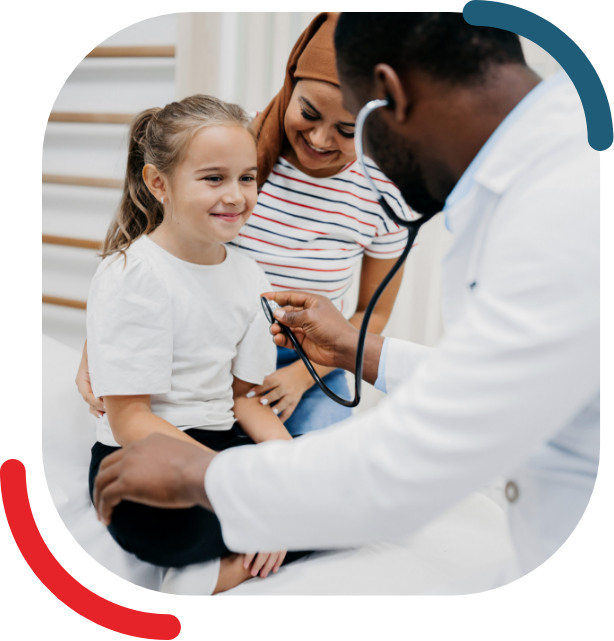 doctor testing child